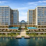 Modern architectural design and structural engineering blueprint