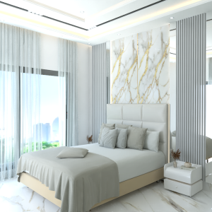 Modern Luxury Bedroom Interior Design 3D Rendering - Brothers Engineering BD