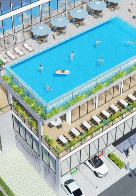 Large outdoor swimming pool construction project in Dhaka City by Brothers Engineering BD.
